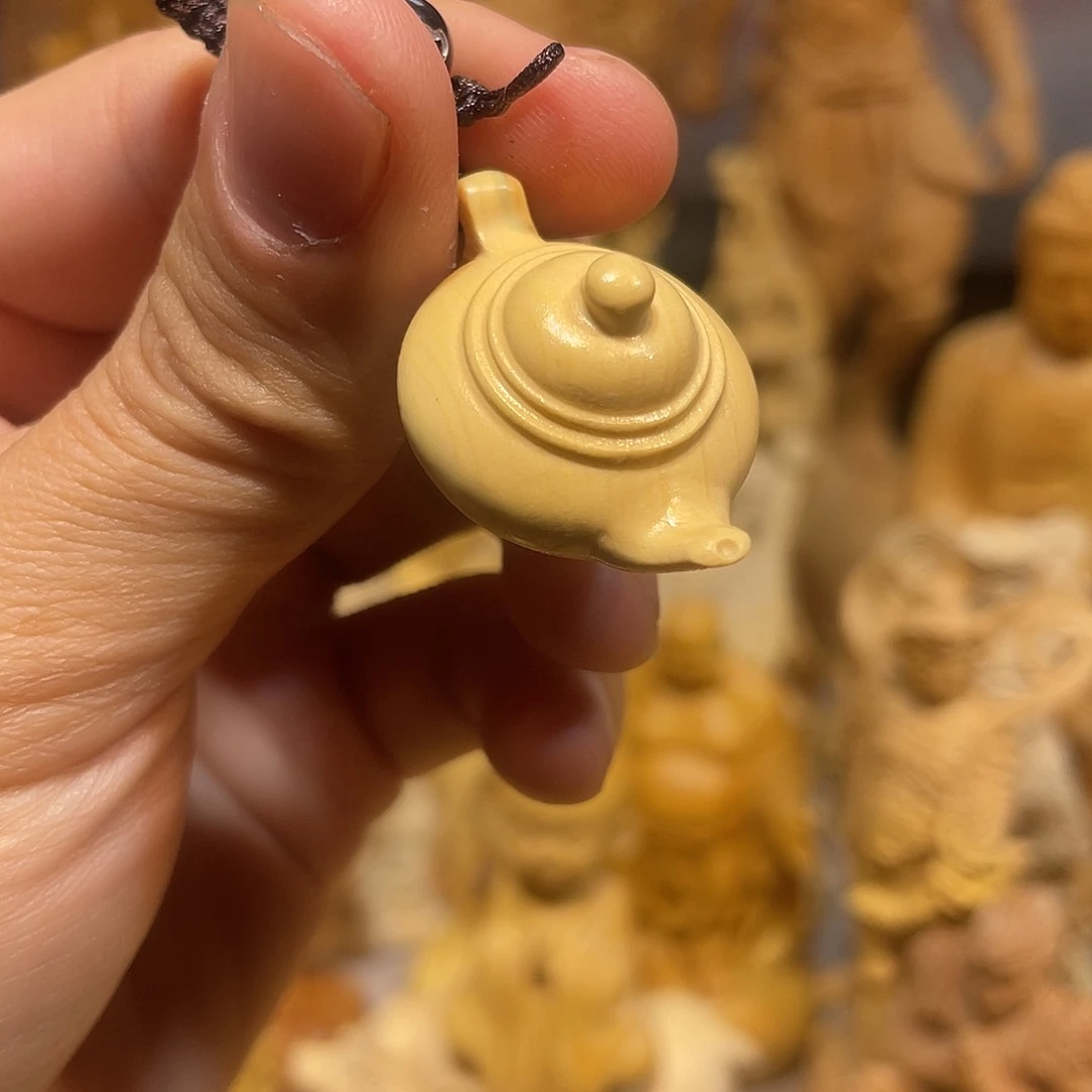 黄杨木小号把把壶