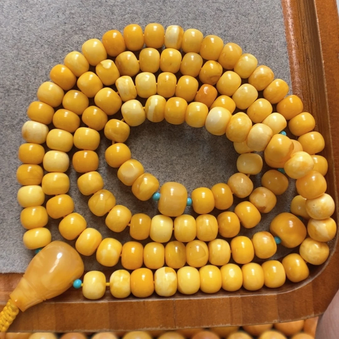 未镶嵌项链蜜蜡蜜蜡108