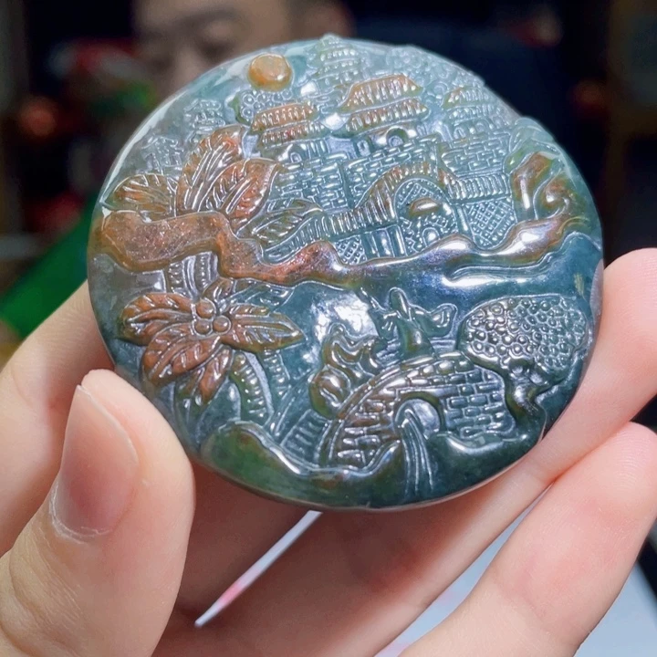 翡翠未镶嵌吊坠(不含链)A48