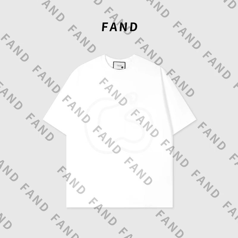 FAND品牌【雅西专属】2025韩国夏季情侣装印花宽松圆领短袖T恤