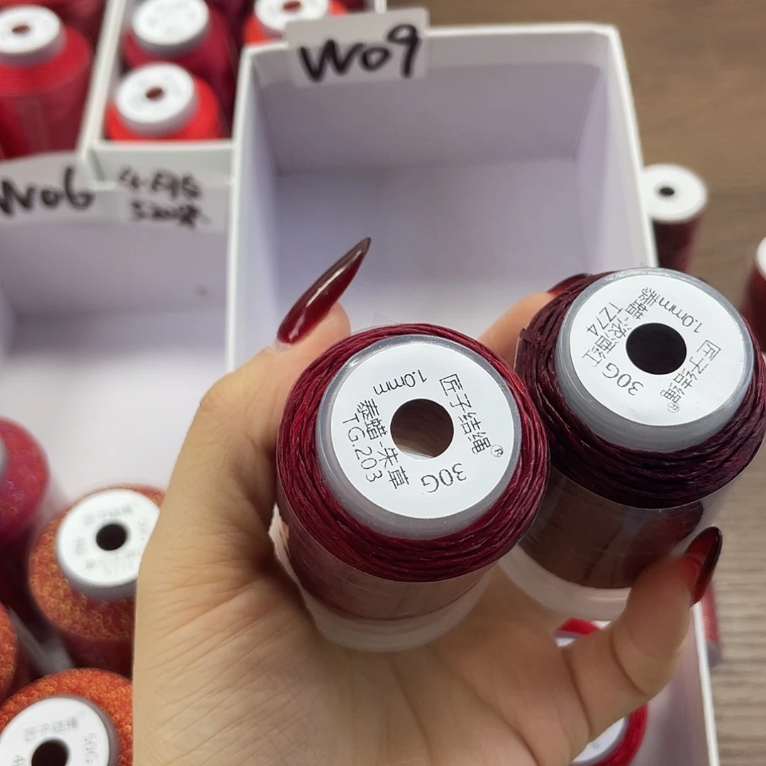聚酯纤维1.0mm30克泰蜡朱草+浓酒红