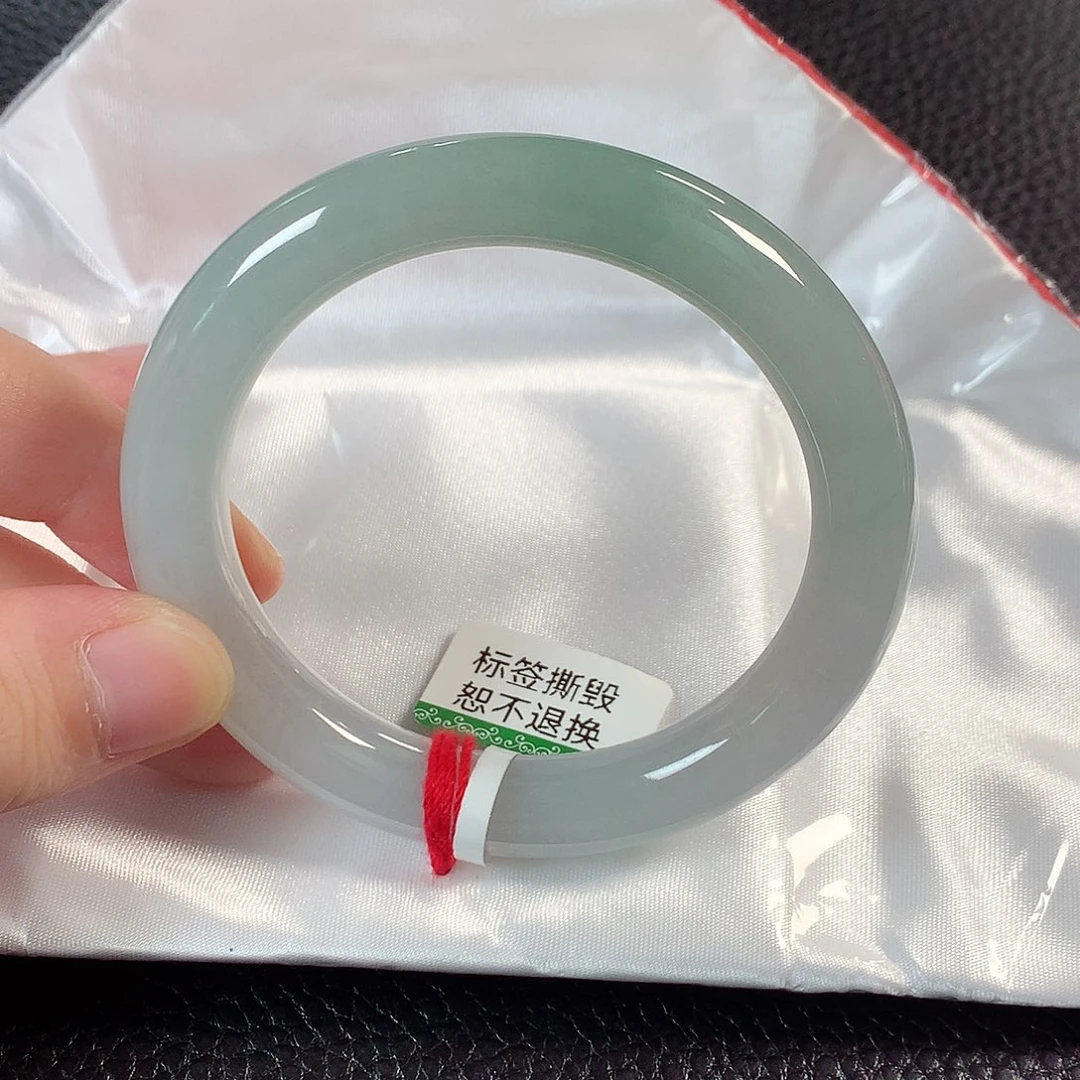翡翠手镯未镶嵌缅甸天然翡翠手镯54圈口