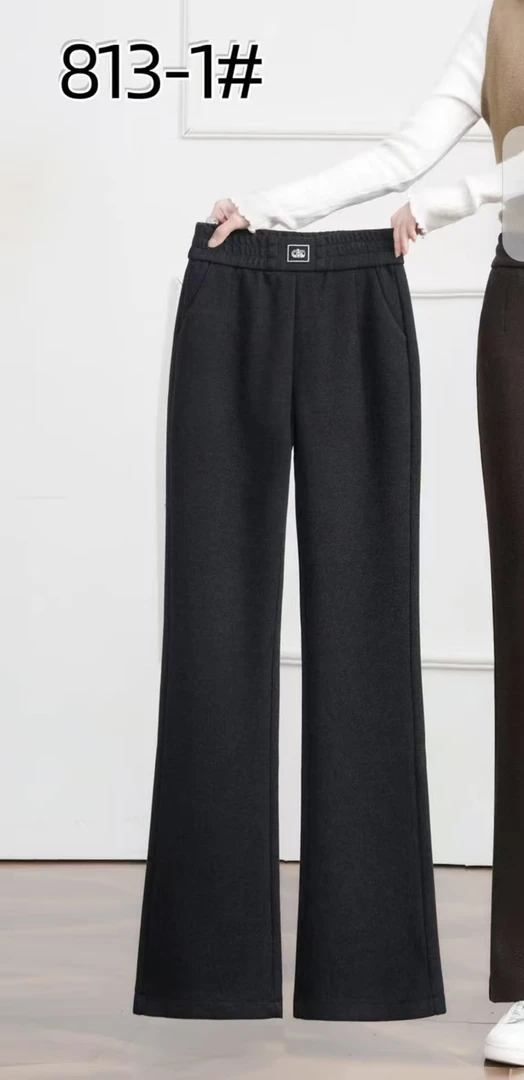 0666新款加厚百搭喇叭长裤子813