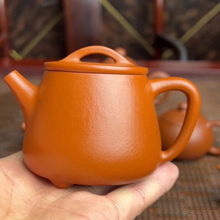 茶杯紫砂渔*赵庄朱泥、全手工
