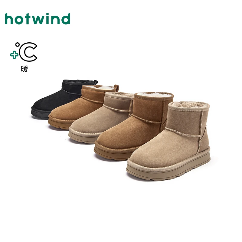 热风2025年冬季新款女士时尚雪地靴H89W25V02