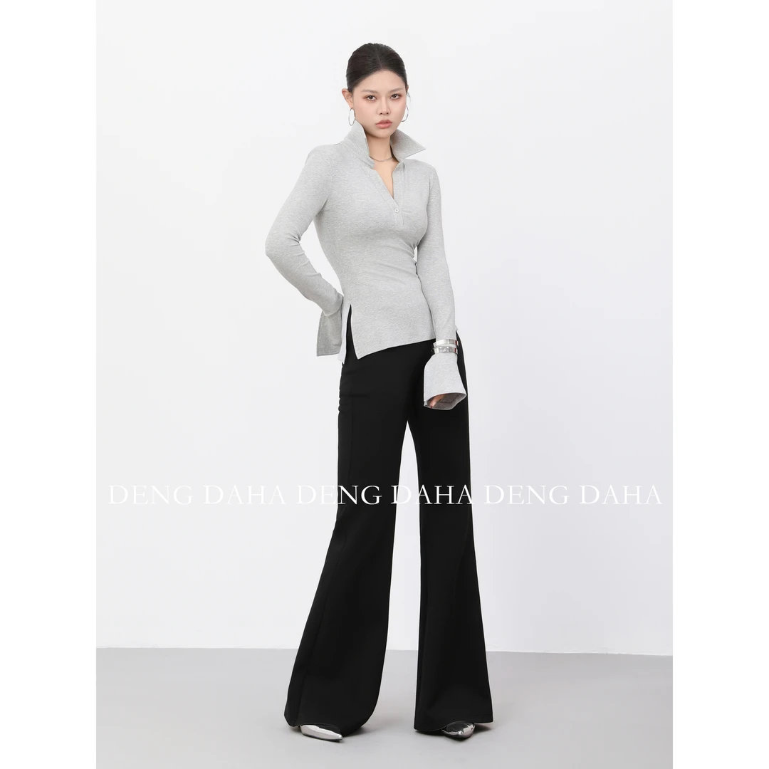 「思思」2025年春季设计师翻领气质长袖衬衫HBZC641228 nnas nnassa