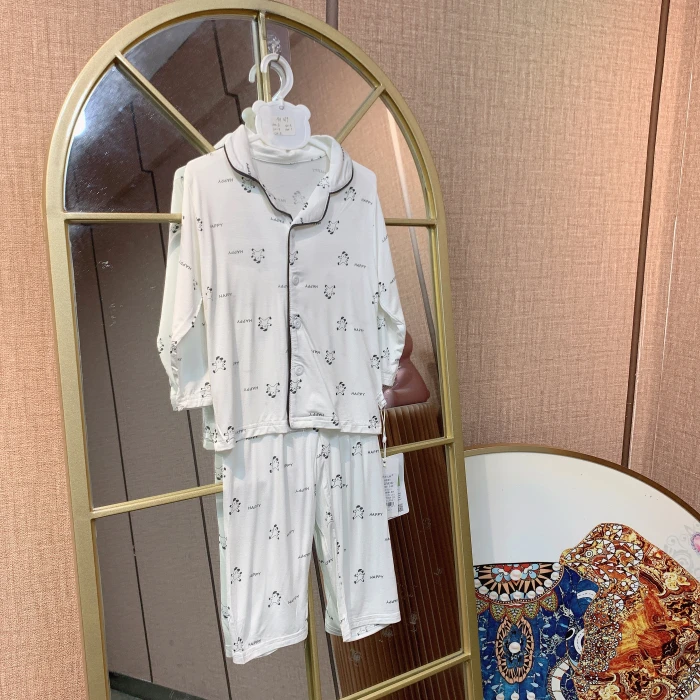 AA499    宝宝白色长袖空调服套装   夏季