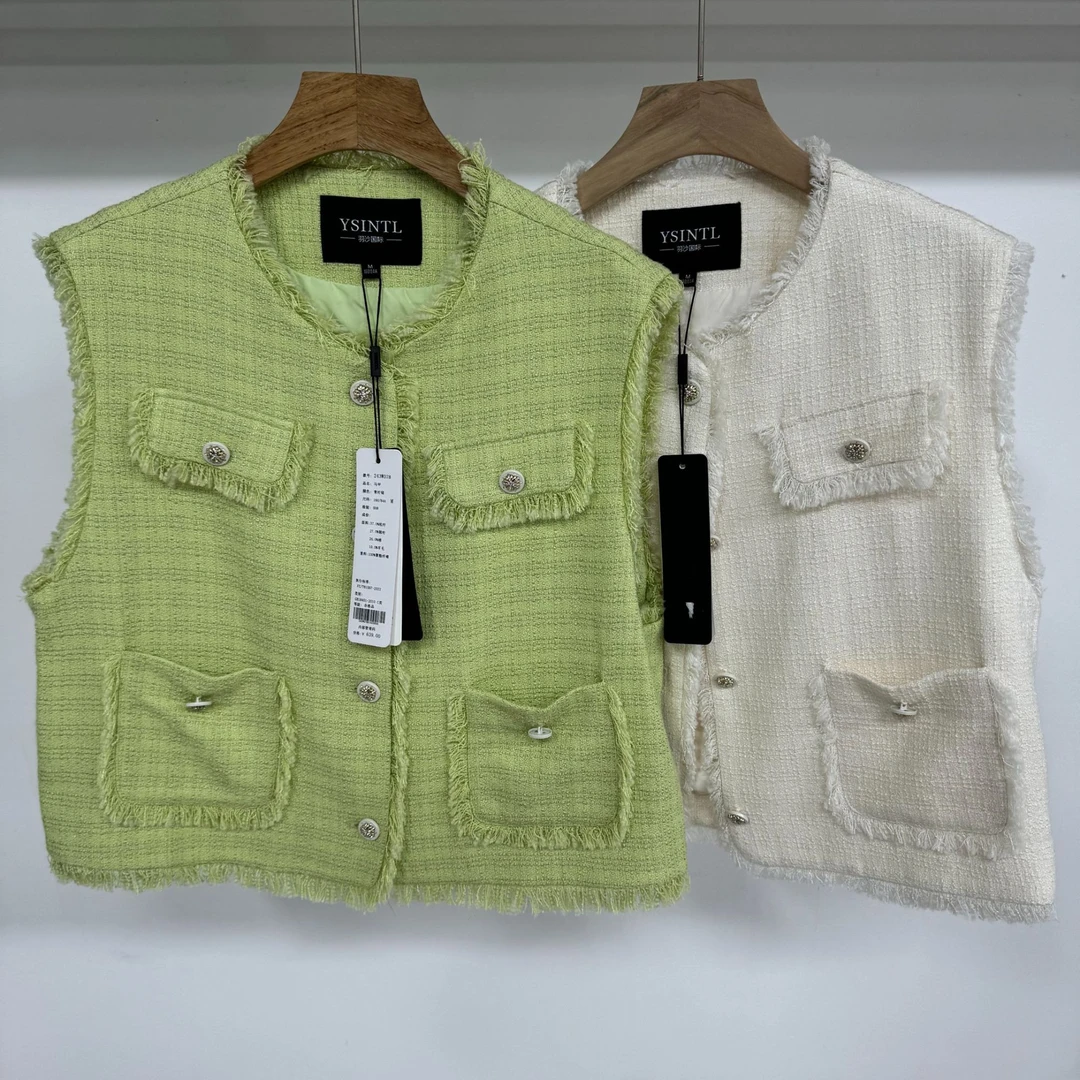 羽系列/时尚小香风马甲上衣叠穿外套马夹243W078