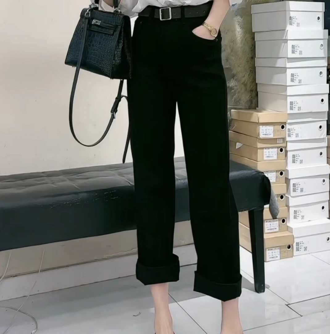 882定制时尚百搭黑色牛仔小神裤29