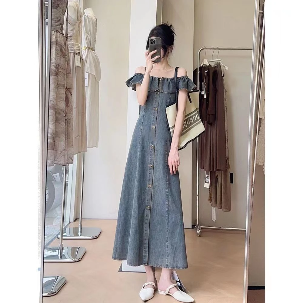 1号牛仔连衣裙过款链接，以直播为准