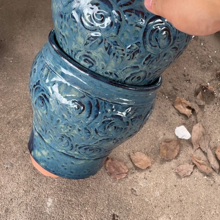 紫砂花盆高22口18