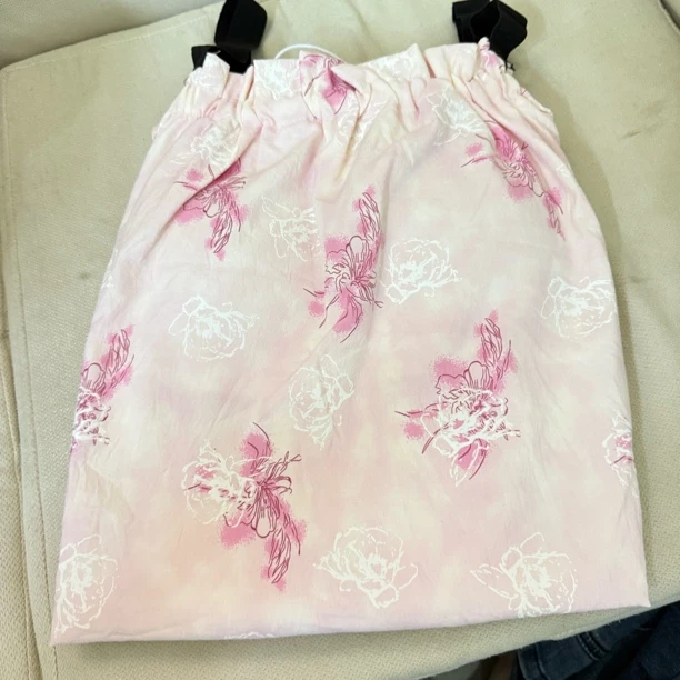 44-背心式粉色渐变带胸垫睡裙