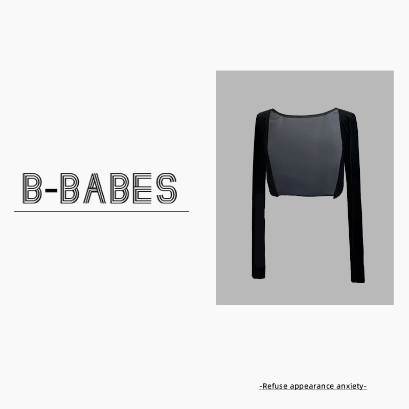 B-babes【花颜悦色披肩】长袖丝绒短外套初秋短款罩衫时尚透气坎肩