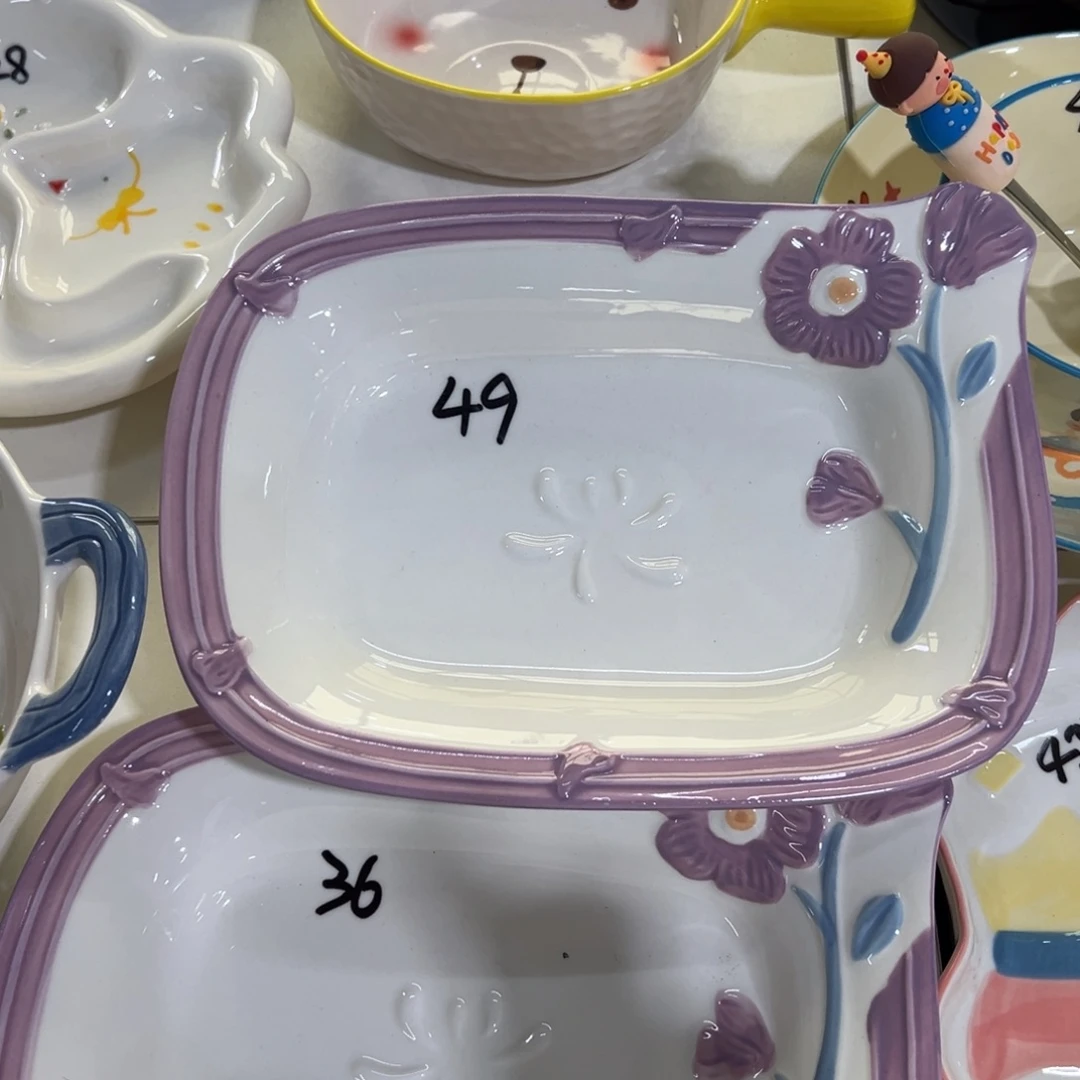 竹高温陶瓷釉下彩微瑕！