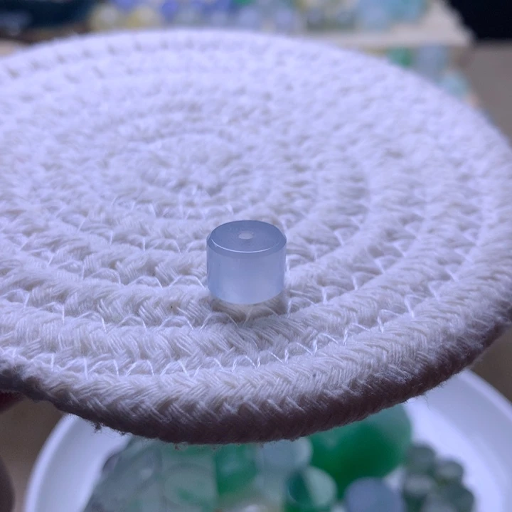 翡翠未镶嵌手链10.2/7.6冰蓝桶珠