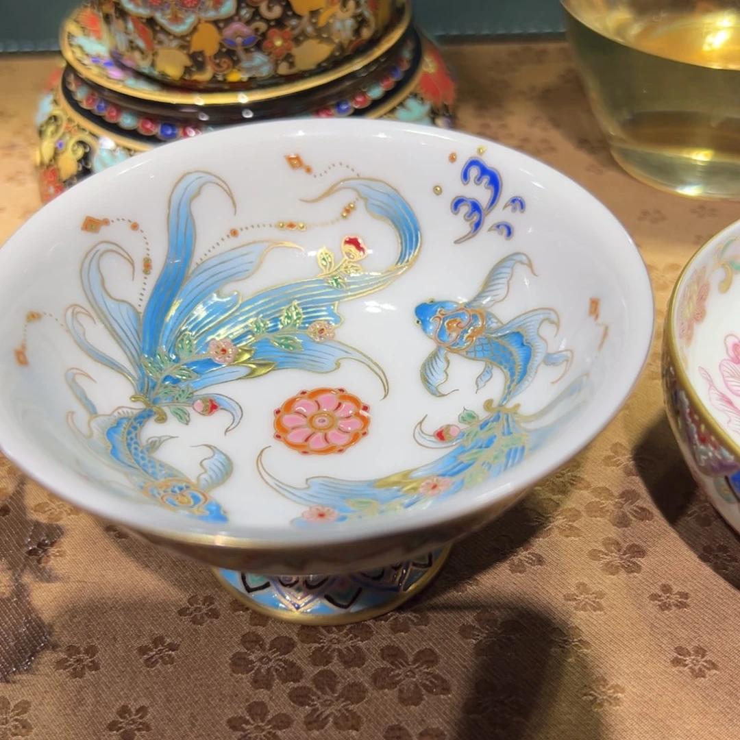 风***虹纯手工手绘 高端茶器