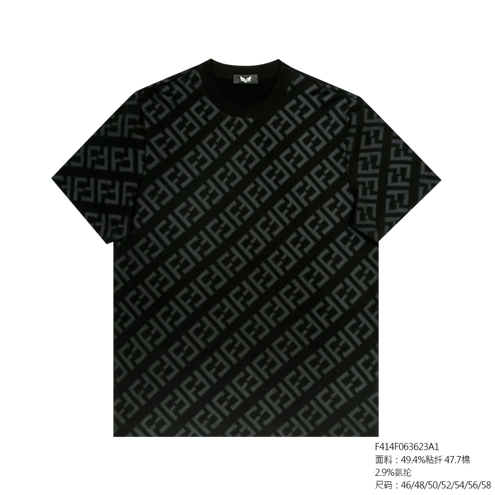 FENDILOR小怪兽25年春夏款男士针织短袖 F414F063623A