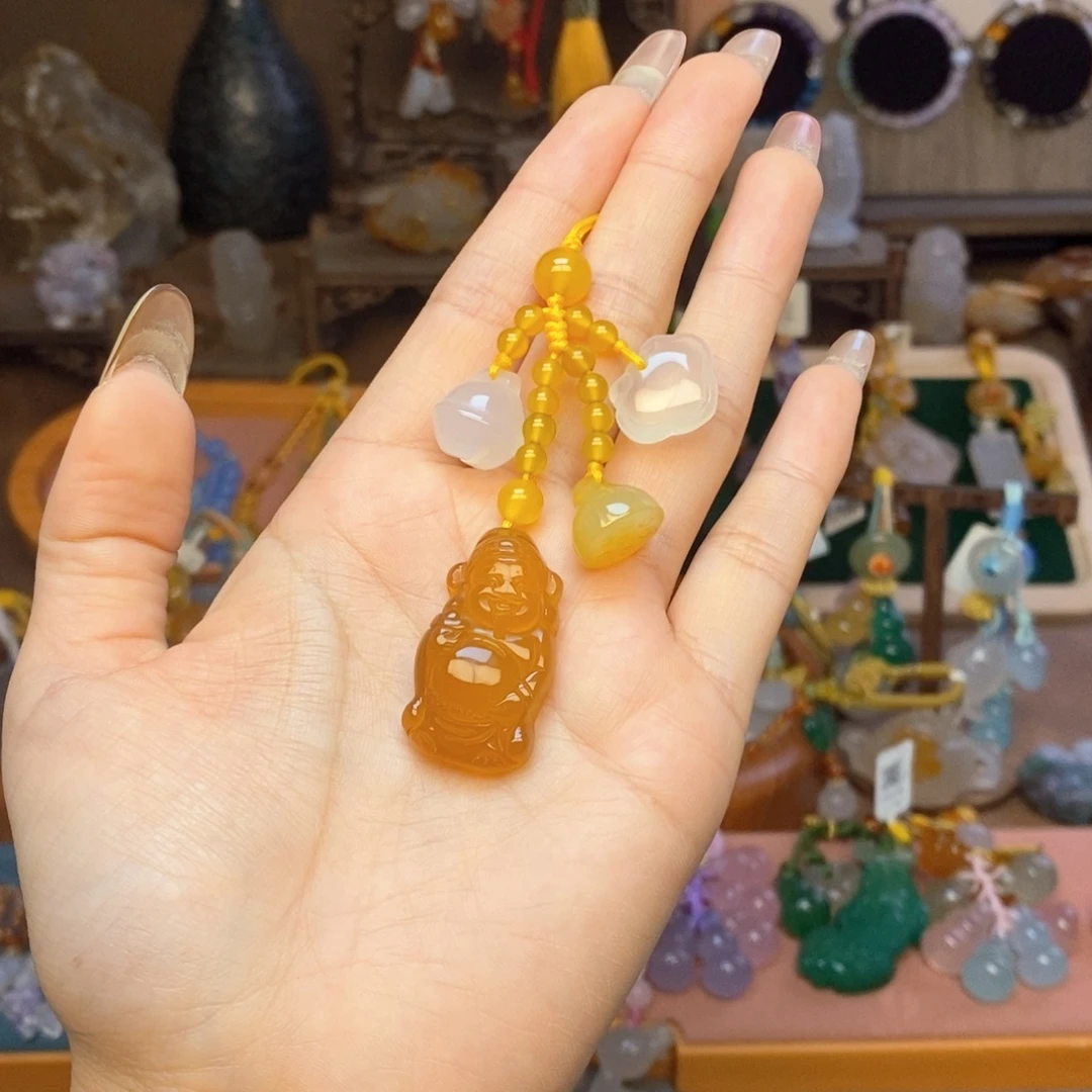 玛瑙/玉髓未镶嵌车挂挂件