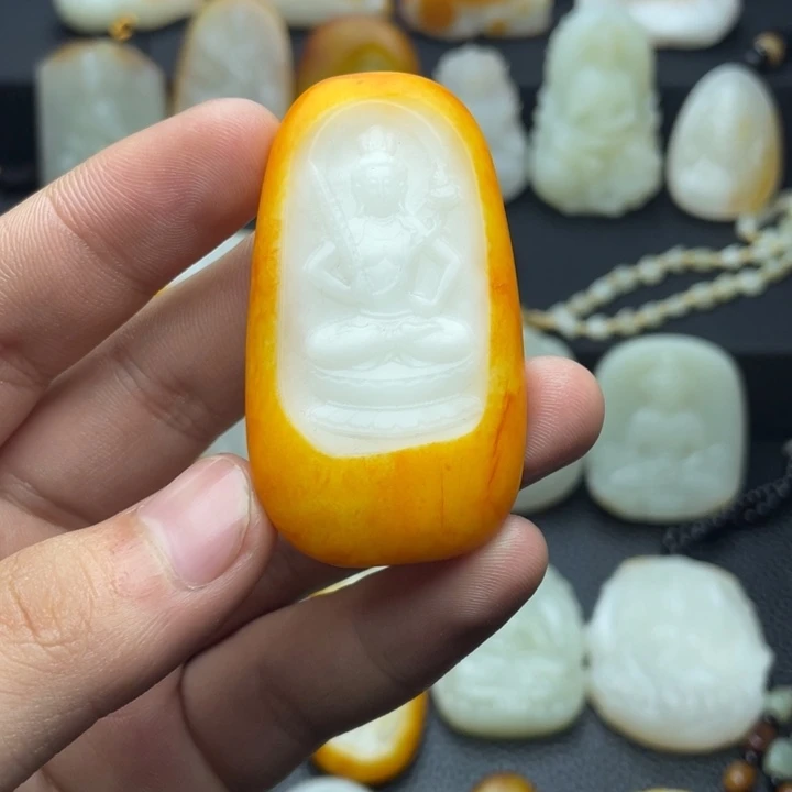 和田玉颈饰未镶嵌安**溪