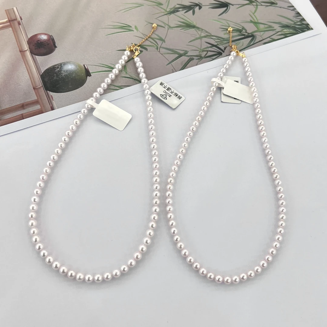 【小宝珠宝】28  T30964-珍珠樱花粉项链-多样性发一件-5mm