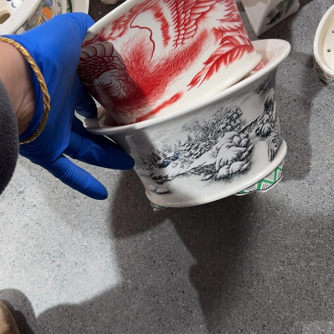 花盆紫砂063号瑕疵2个福利介意勿拍