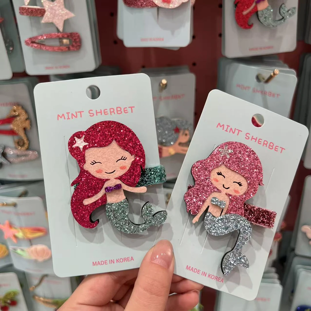 57001-韩国mintsherbet灰卡美人鱼发夹