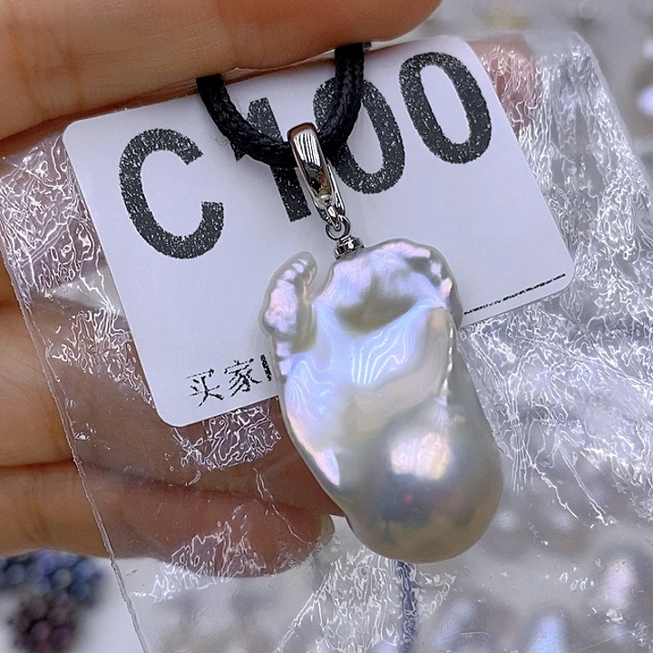 淡水珍珠颈饰银S925镶嵌