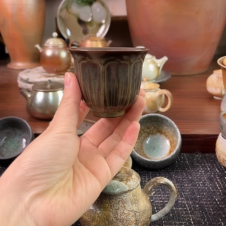 茶叶末釉主人杯茶杯