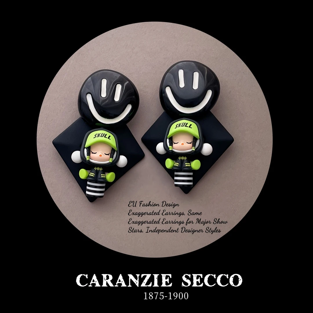 GSRANZIE SECCO 非金属树脂耳饰 【3085】原创设计小众手工手办耳环