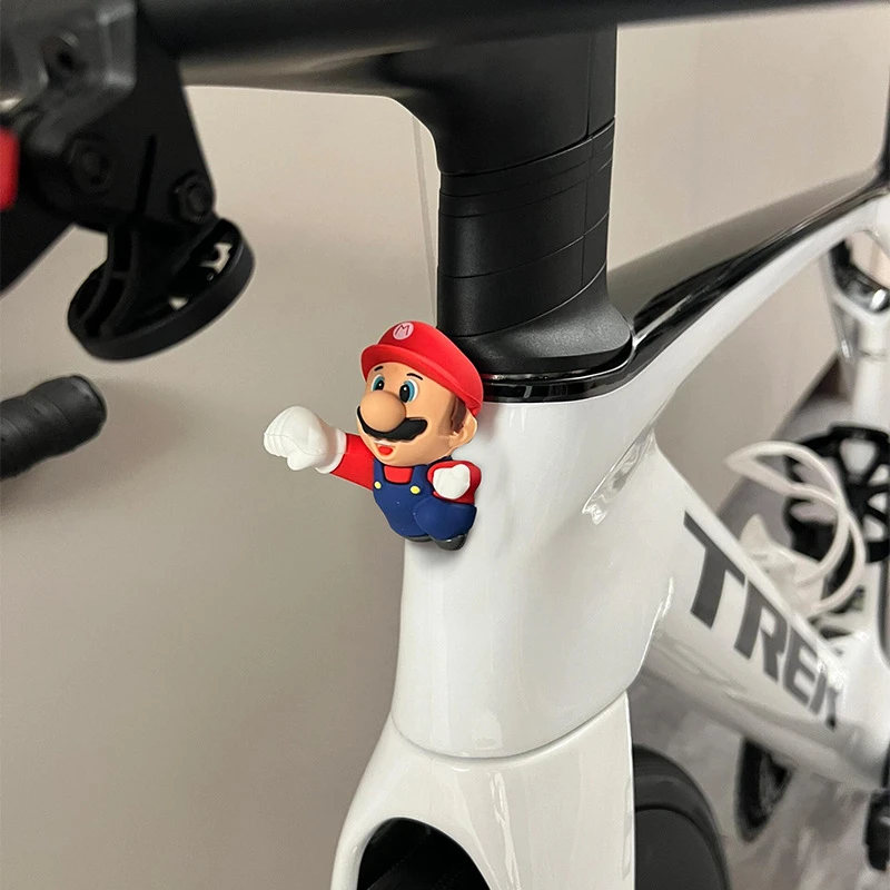 马里奥自行车贴3D立体公路车装饰公仔山地车电动车改造可爱装饰贴