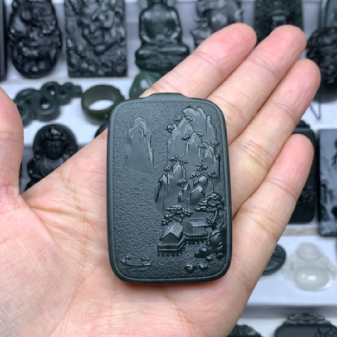 【闪购商品】和田玉颈饰未镶嵌悠**石双面雕刻