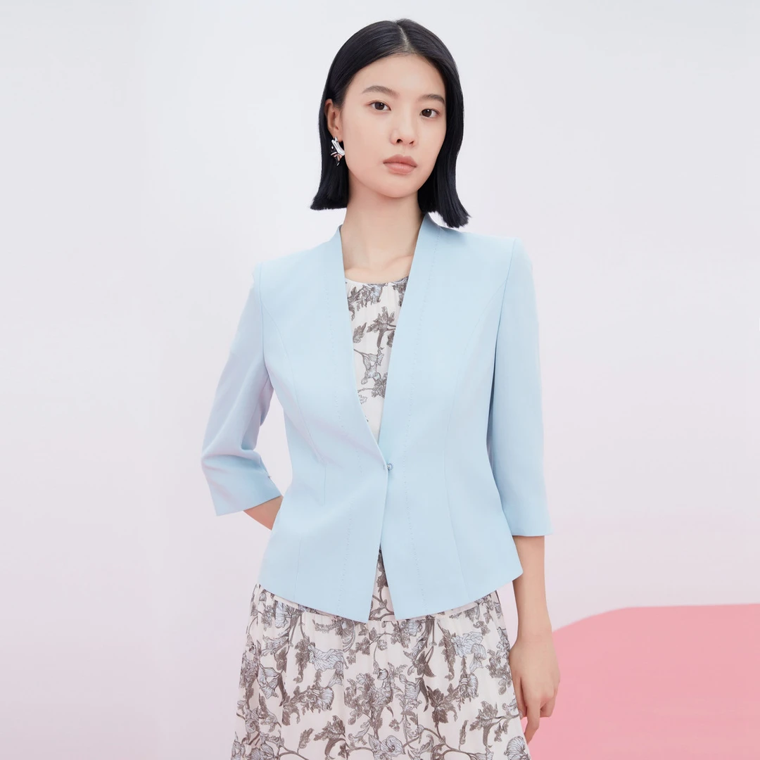 【CC专属】【醋酸系列】春夏新款baby通勤智雅西服外套女