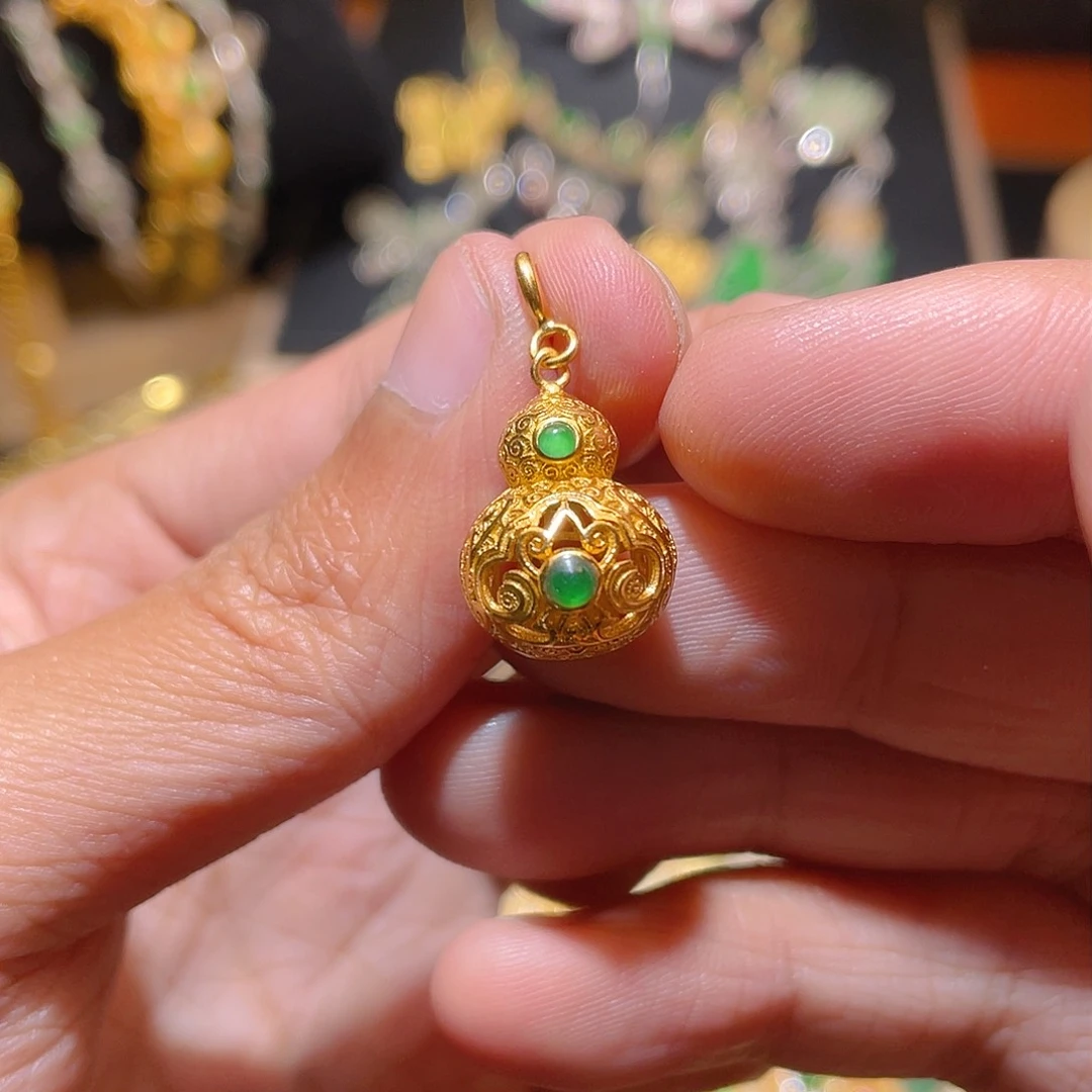 翡翠吊坠(不含链)银S925镶嵌