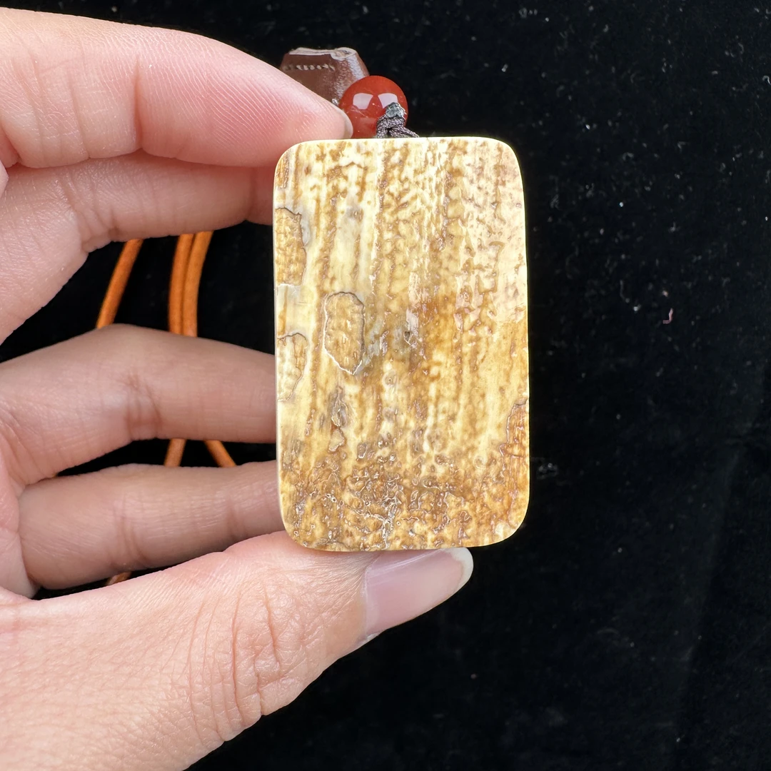 P4100天然猛犸牙 肥皂 无事牌 27*45*19mm支持鉴定 假一罚四