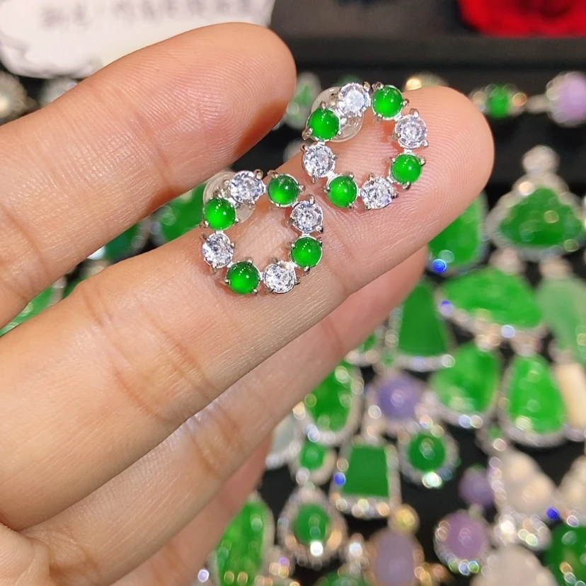 【闪购商品】翡翠未镶嵌耳饰天然翡翠