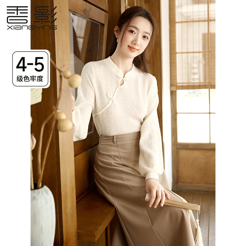 N843104毛针织衫 香影针织衫女长袖秋季新款正肩