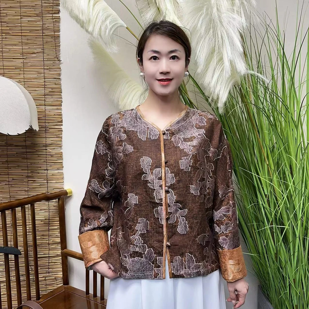 【佳鑫香云纱】桑蚕丝时尚女款美衣百搭高级一手货源CHH-24070