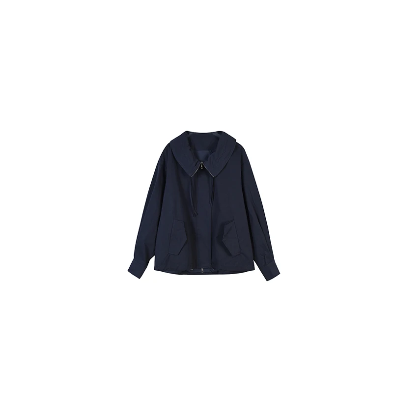 【XINMO买手店】女立领短外套V领牛仔外套秋季运动女装C07010519