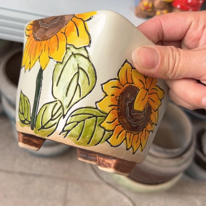 紫砂花盆粗陶材质多肉花盆