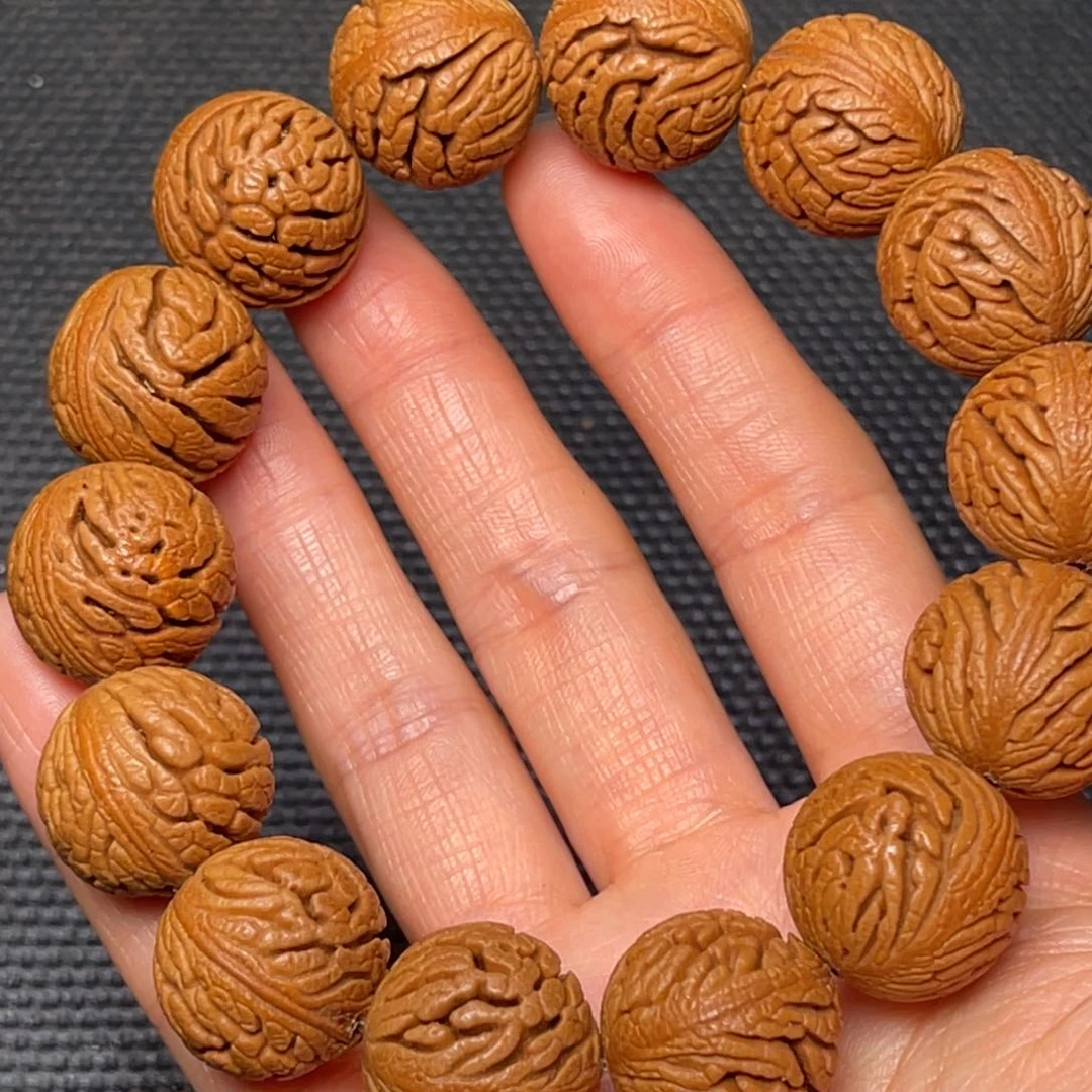 桃核手串龙纹桃核