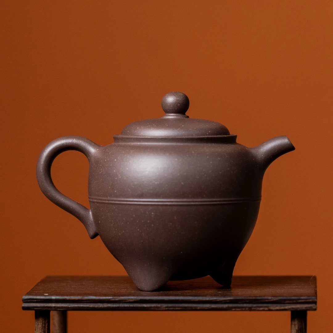 守艺 · 鸣远三足束带壶 150ml  茶壶