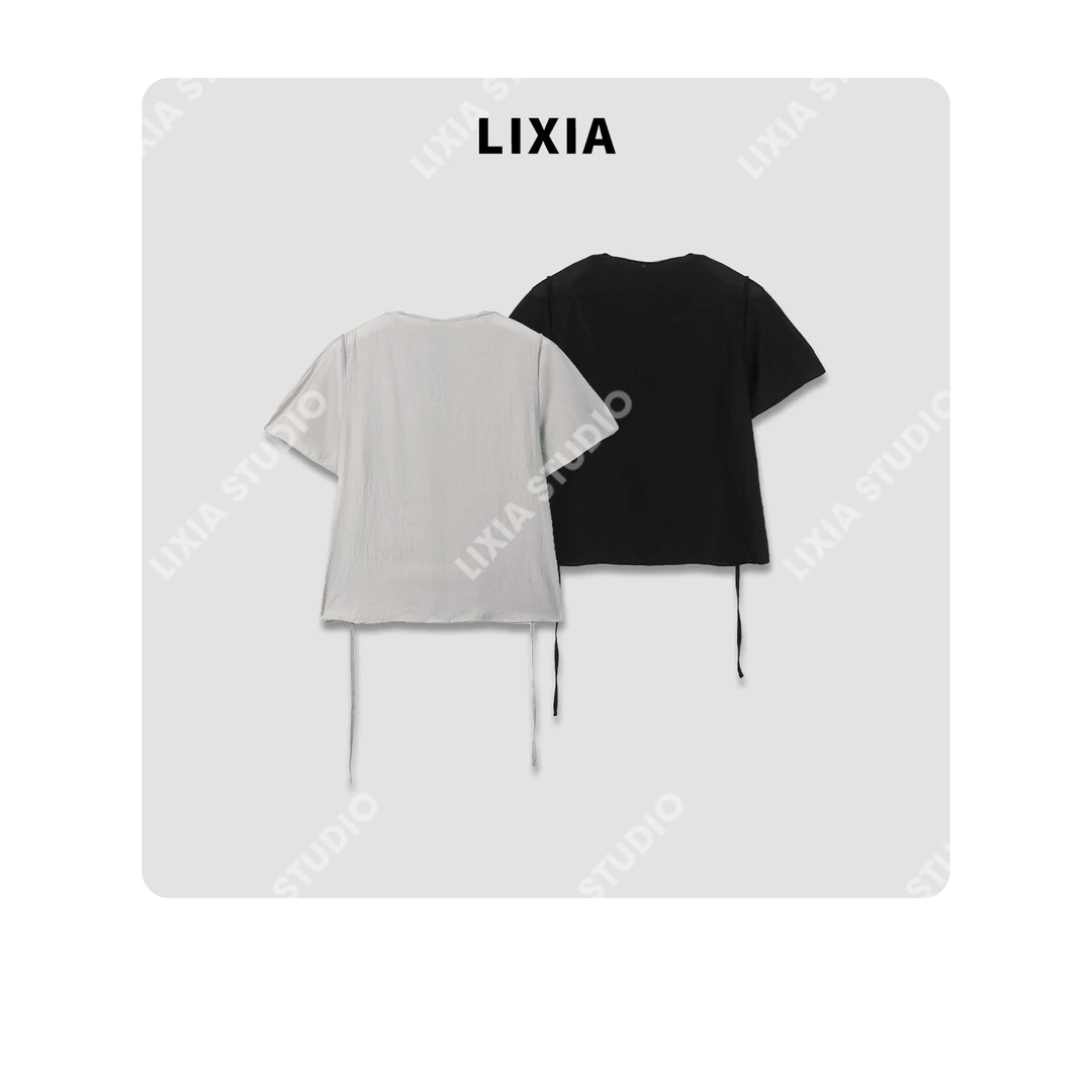 LIXIA【回眸】韩国春夏气质高品小众设计师衬衫-D8132