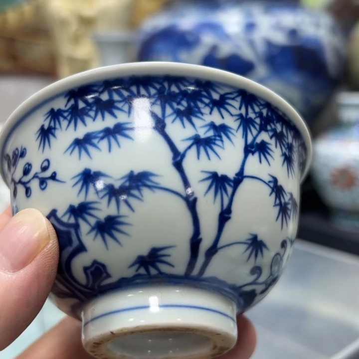 瓶滚**去青花瓷岁寒三友