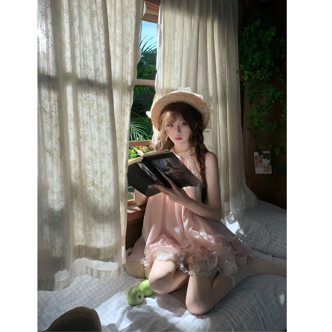 幕间玫瑰 夏季新款公主千金风温婉大方设计纯欲小众连衣裙两件套