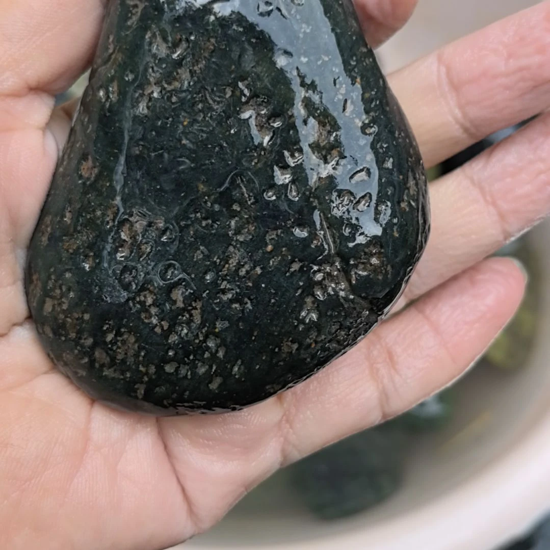 石材硫**幺藏玉药王石原石手把件一个