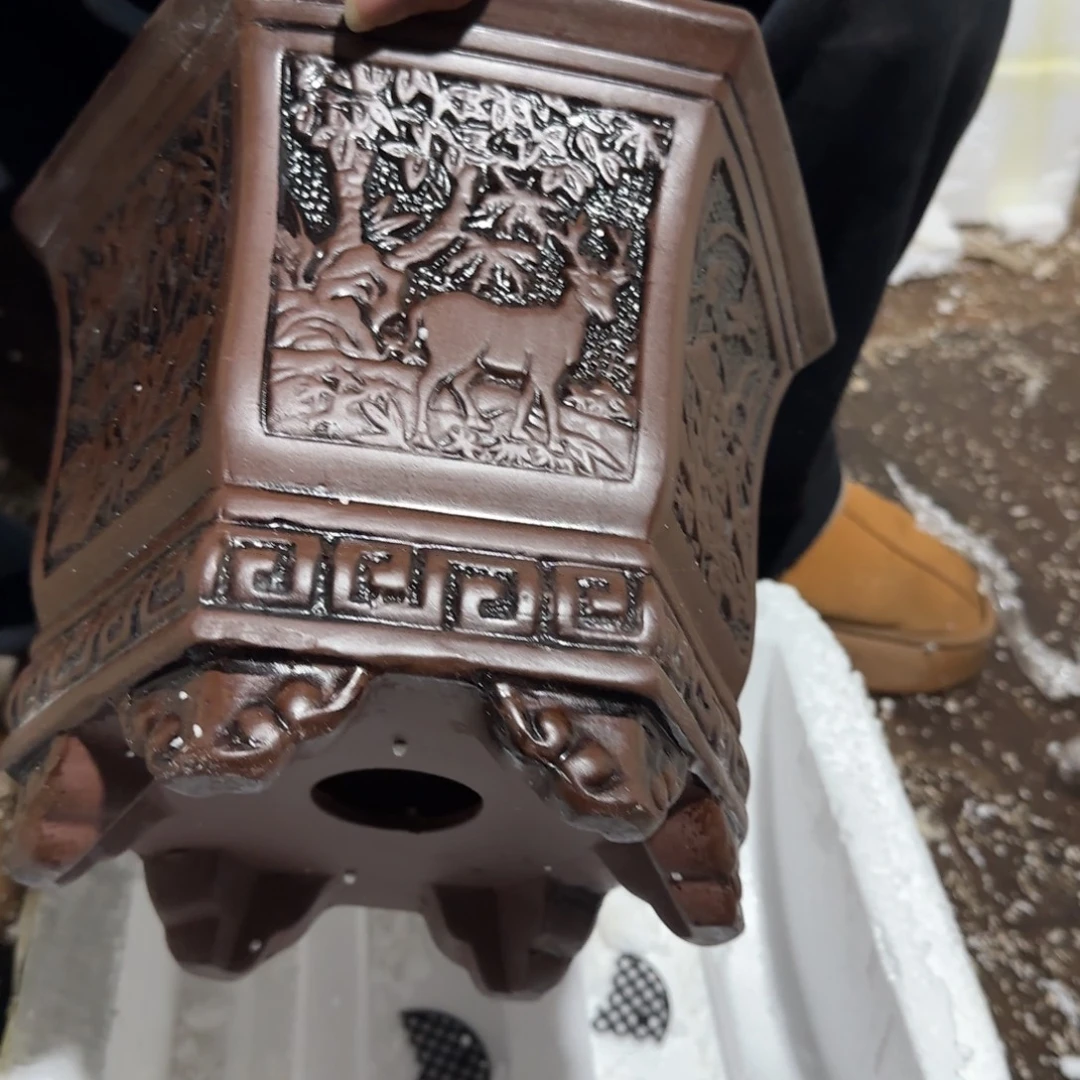 紫砂花盆瑕疵也是一