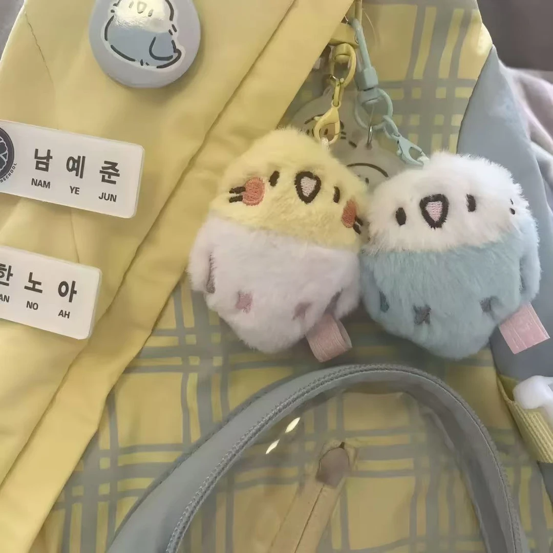 日本进口仿真鹦鹉小鸟可爱挂件书包包包挂饰公仔礼物毛绒玩偶超萌