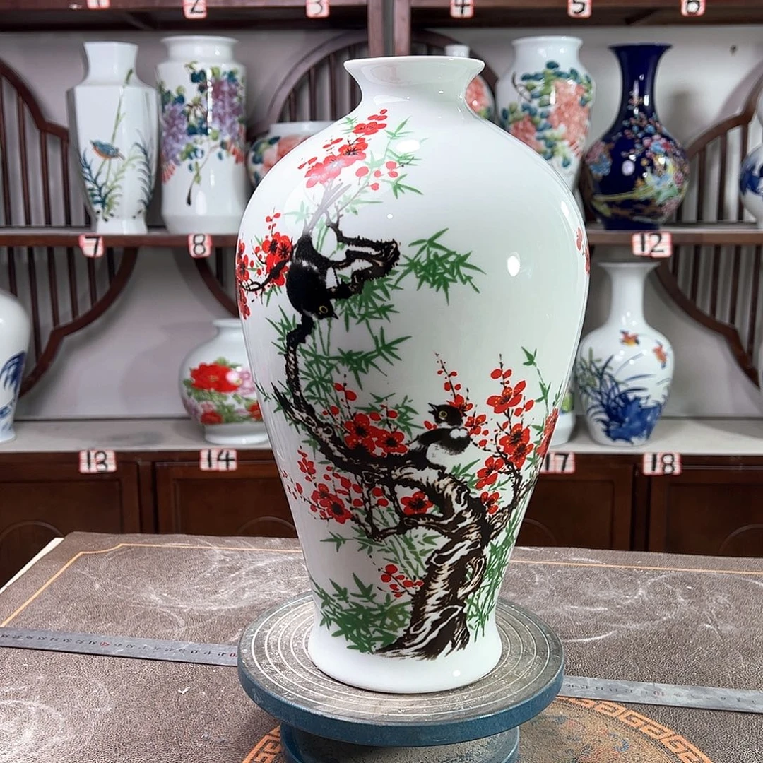 摆件陶景德镇陶瓷梅花