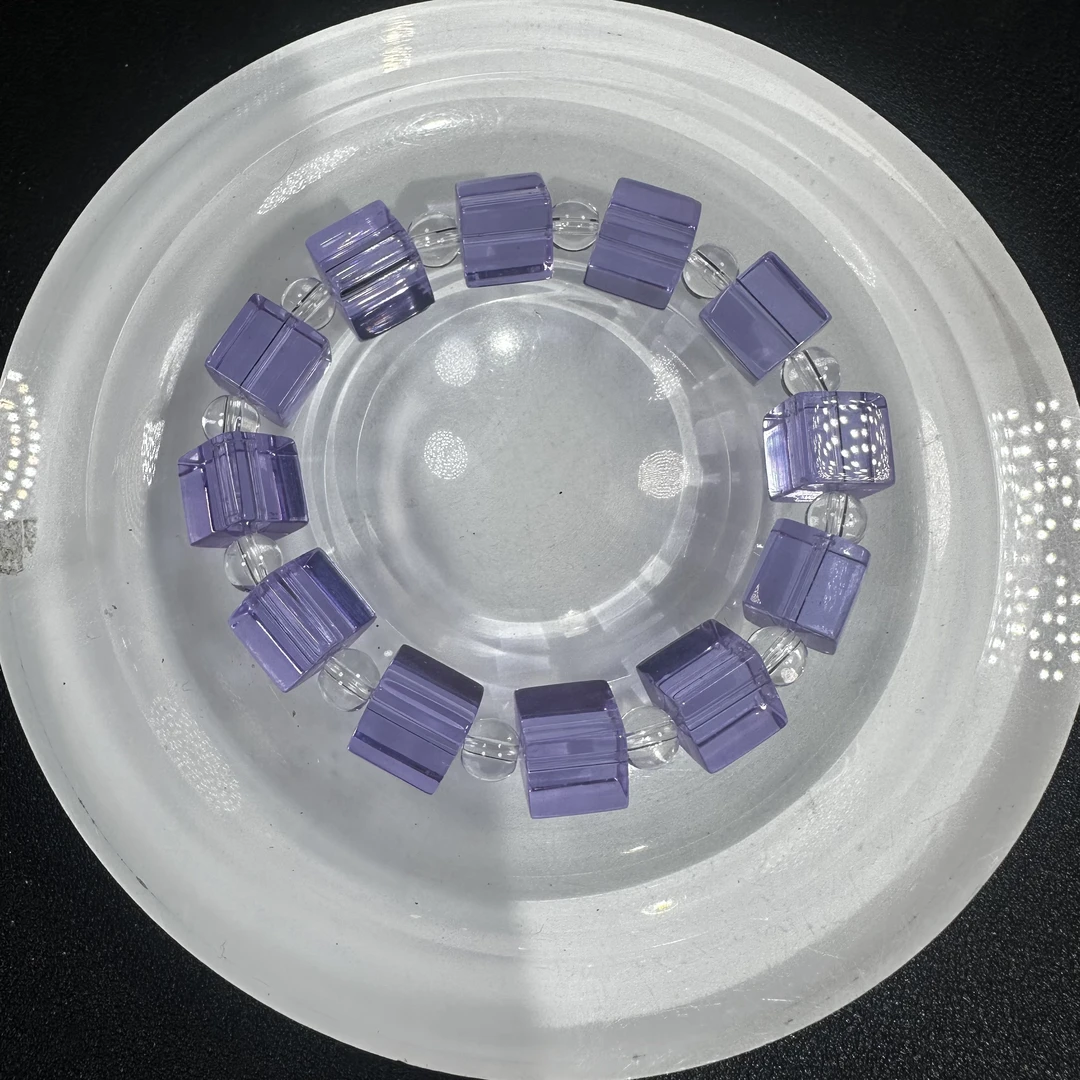 紫色方糖10mm手串发一条I23