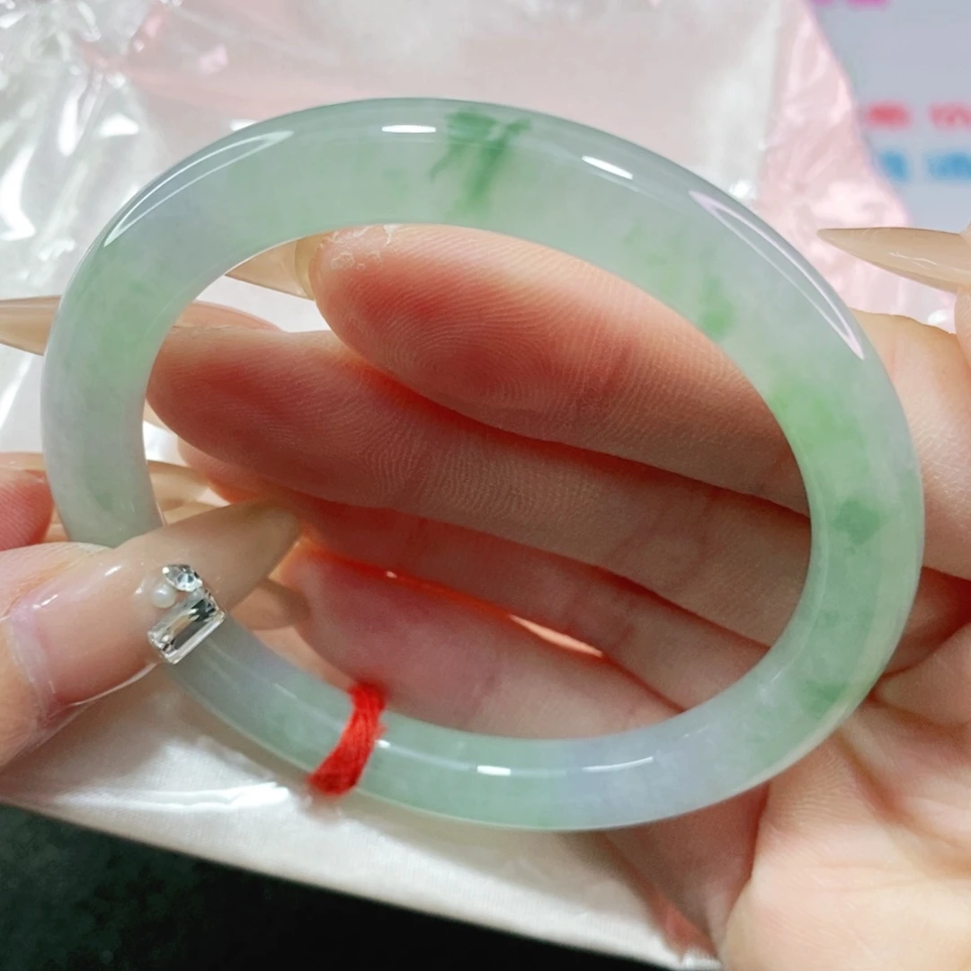 未镶嵌手镯翡翠圆**妈53.8 圆条